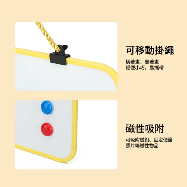 【Biuro】可擦寫雙面磁性白板 可掛式家用教學寫字板 兒童繪畫小黑板 商用告示小白板 送筆板擦磁釦(21*28cm)