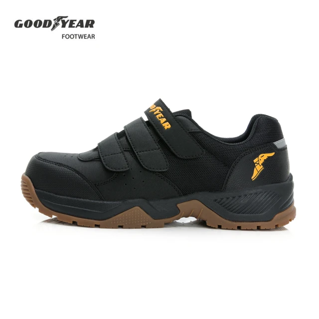 GOODYEAR 固特異 巡戈+ 認證安全鞋/工作鞋 男鞋 鋼頭 防重壓 黑色(GAMX33930)