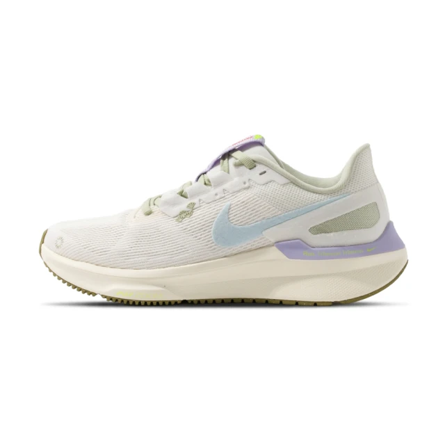 NIKE 耐吉 W Air Zoom Structure 25 女鞋 象牙白綠色 緩震 氣墊 膠底 訓練 慢跑鞋 HQ3466-141