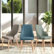 【Ashley House】超值2入-2024升級款加大360°包覆50CM加高椅背旋轉餐椅4色可選(化妝椅  餐桌椅)