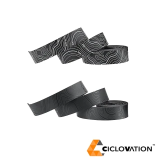 【CICLOVATION馳興】進階款皮質觸感手把帶 極簡主義-地形圖系列(握把帶/手把/把手/單車/自行車)