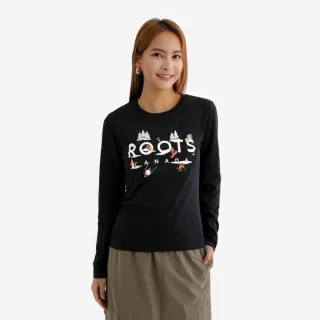 【Roots】Roots女裝- FROSTY FUN 長袖上衣(黑色)