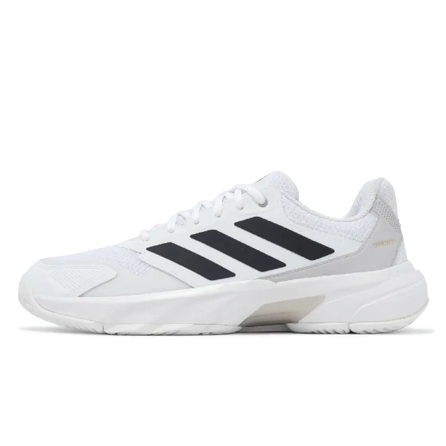 【adidas 愛迪達】網球鞋 CourtJam Control 3 M 男鞋 白 黑 運動鞋 愛迪達(IF7888)