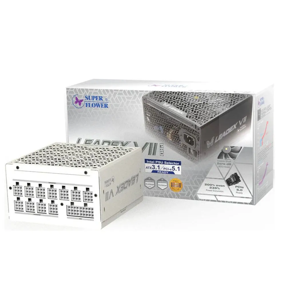 SUPERFLOWER 振華】LEADEX VII PRO 白金850W 白色(白殼白線/ATX3.1