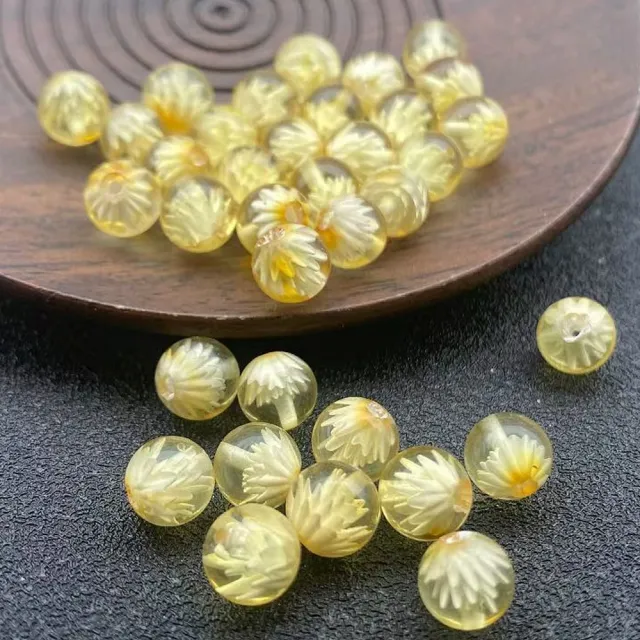 【勝弘珠寶】波羅的海金珀立體蓮花手串