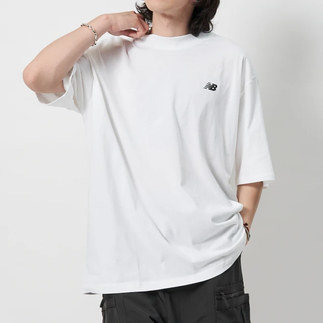 NEW BALANCE Shifted Oversized 男款 白色 上衣 寬鬆 休閒 短袖 MT41554WT