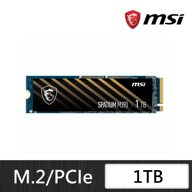 MSI 微星 獨家 ★ SPATIUM M390 1TB M.2 2280 PCIe Gen3 ssd固態硬碟 5年保固(最高讀取 3300MB/s)