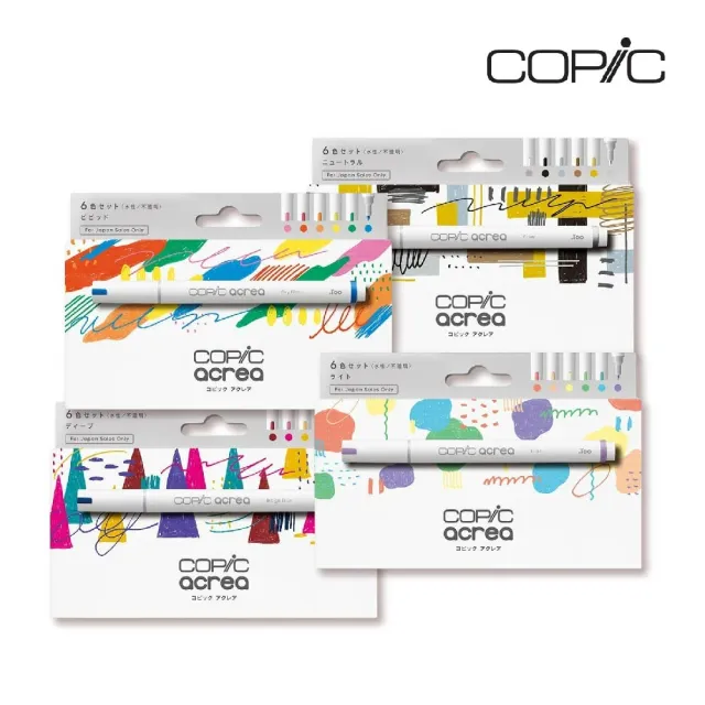 【Copic 酷筆客】acrea 顏料筆/彩顏筆 24色組(防水/水性不透明)