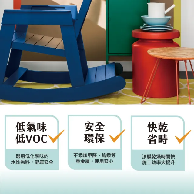 【得利】A721 水性調合漆 平光 電腦調色（1公升裝）｜客製化調色漆(家具漆 鐵木漆 門)