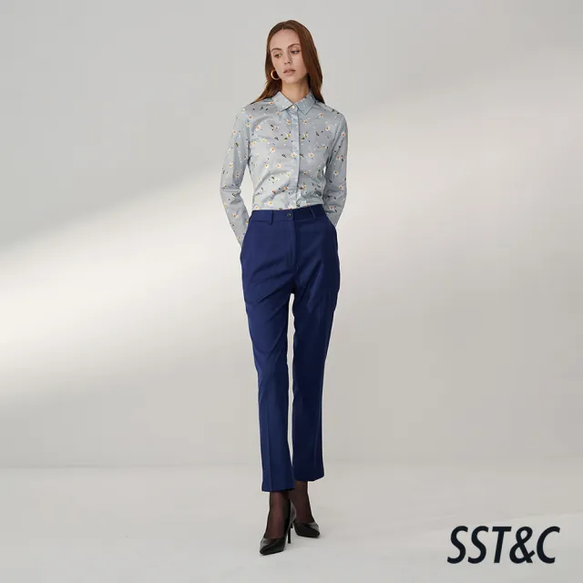 【SST&C】女裝 寶藍色直筒版西裝褲01022411001(換季65折)