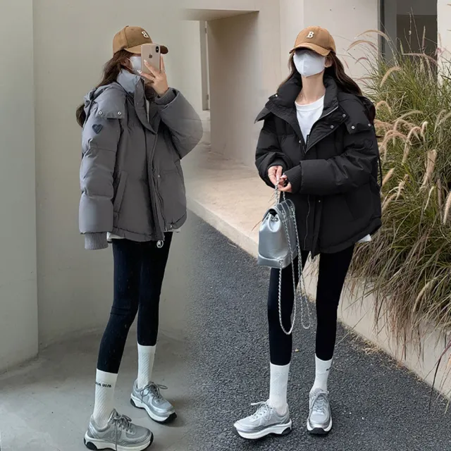 【D.studio】韓版保暖連帽外套(長版外套 女裝 衣服 上衣 保暖外套 保暖上衣 冬天外套 冬季女裝 J372)
