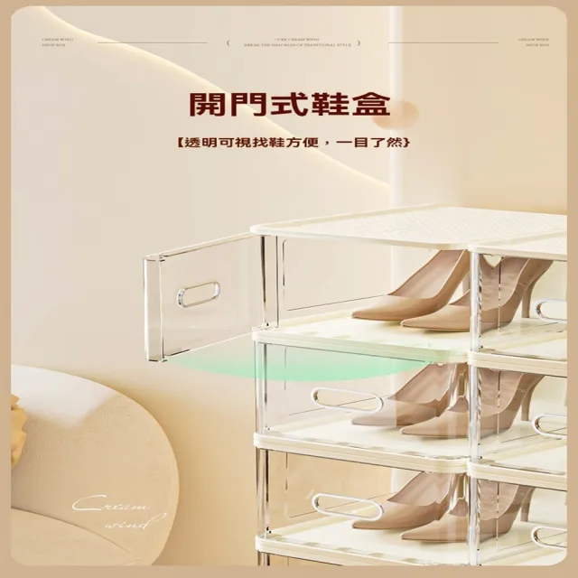 【耐家旗艦店】防塵透明鞋盒鞋櫃-21*32*13.5cm（單個）(鞋櫃/玄關櫃/防塵鞋櫃/預購15天)