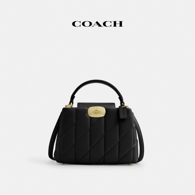 COACH 蔻馳官方直營 ELIZA絎縫迷你CARRYALL手袋-IM/黑色(CY719)