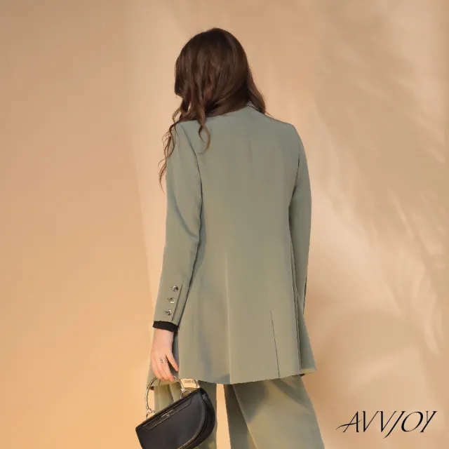 【AVVJOY 艾薇卓爾】領帶西裝外套(短版 大衣 外套 小西裝 西裝外套 百搭外套 保暖外套 AVV2228XZ)