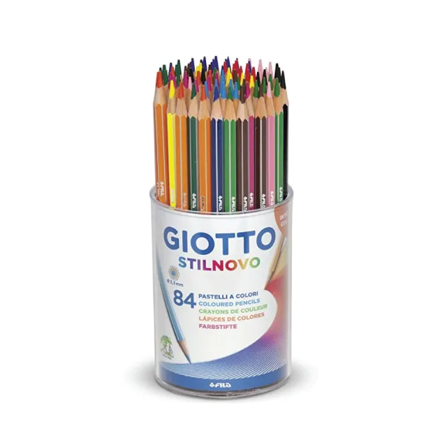【義大利GIOTTO】STILNOVO 學用六角彩色鉛筆(84支-附筆筒)
