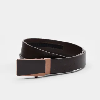 【SST&C】深棕紋理自動釦皮帶00312411005(換季65折)