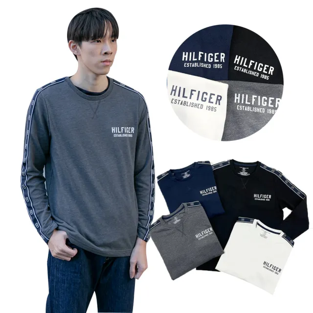 【Tommy Hilfiger】薄長袖 長T 手臂串標 長袖 T恤 湯米 上衣 平輸品(長袖 T恤 串標長T 8760)