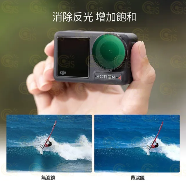 【K&F Concept】DJI Osmo Action 5pro/4 ND濾鏡4件組(ND8/16/32/64 運動攝影機濾鏡)