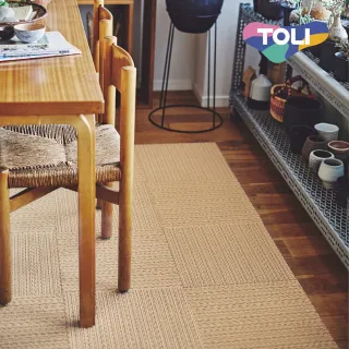 【TOLI 東理 台灣總代理】日本製 居家方塊拼貼地毯 40×40 10片裝(保暖地毯/易清洗/寵物地墊)