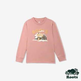 【Roots】Roots 大童-APRES SKI 長袖T恤(粉色)