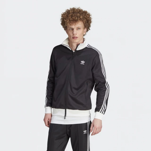 adidas 愛迪達 外套 男款 運動立領外套 三葉草 BECKENBAUER TT 黑白 II5763(S2850)