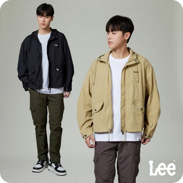 Lee 男裝 休閒外套 連帽拉鍊 薄風衣 共2色 / 季節性版型(LB413012978 / LB413012K11)