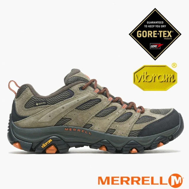 MERRELL 男 Moab 3 GORE-TEX 多功能防水透氣登山健行鞋_寬楦.休閒運動鞋(ML035801 橄欖綠)