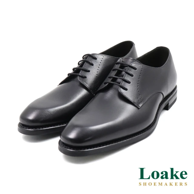 Loake 英國原廠經典低調簡約三孔綁帶德比鞋 黑色(LK1