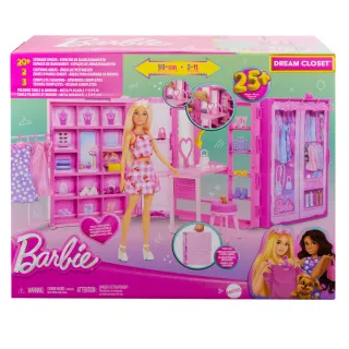 【Barbie 芭比】夢幻時尚衣櫃組合(娃娃 家家酒)