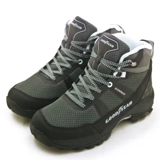 【GOODYEAR 固特異】女 專業多功能郊山動態防水高筒戶外越野鞋 提頓系列(黑灰藍 42500)