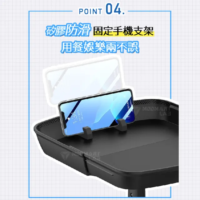 【木馬特實驗室】車用摺疊托盤 2入(車用伸縮餐盤 車用置物架 車用小餐桌 車用置物架 大餐盤)