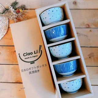 【Ciao Li 僑俐】日本美濃燒點十草京丼碗五入禮盒組(入厝 送禮 日本製造)