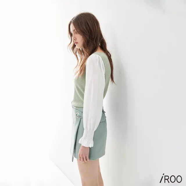 【iROO】側環飾活片短褲