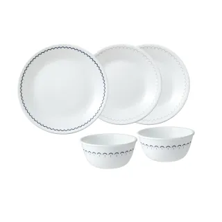 【CorelleBrands 康寧餐具】簡約高雅5件式餐盤組-多花色可選