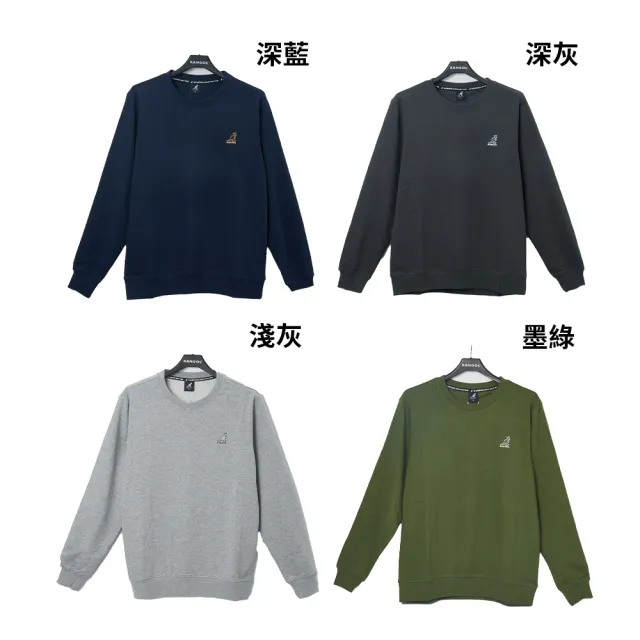 【KANGOL】袋鼠 直LOGO潮流大學T 64558004