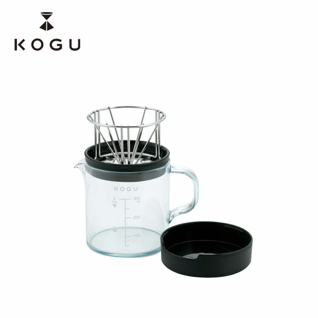 KOGU 珈琲考具 可收納 濾杯＋下壺 手沖咖啡 組合 1-2人份 10oz/300ml(日本原廠授權公司貨)