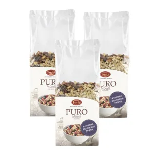 【Fuchs 福紅】野莓穀物脆片 水果麥片375x3包(高纖無油烘培 義大利原裝進口)