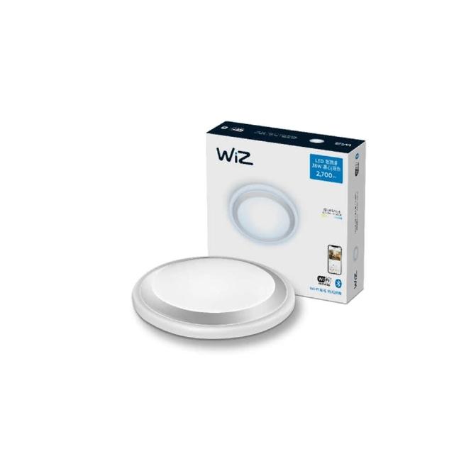 【Philips 飛利浦】Smart LED WiZ 智慧照明 慕心智慧 LED吸頂燈-銀色(PW009)