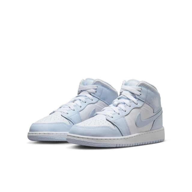 NIKE 耐吉 休閒鞋 女鞋 大童 運動鞋 AJ1 AIR JORDAN 1 MID GS 白藍 FD8780-400