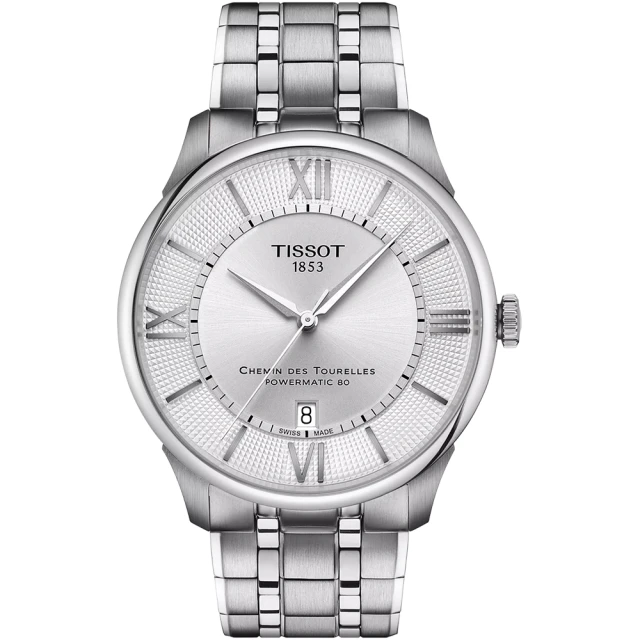 TISSOT 天梭 杜魯爾系列 80小時動力儲存機械腕錶-42mm/銀(T1394071103800)