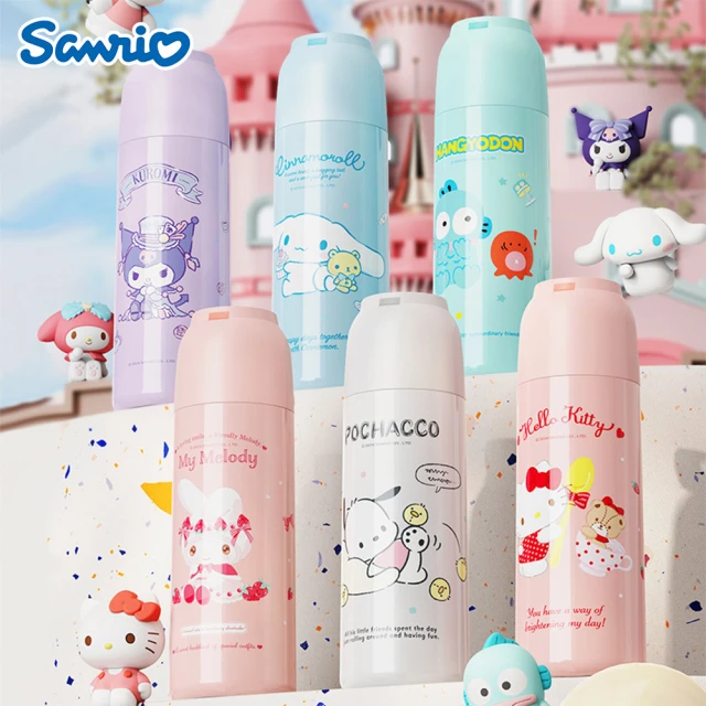 SANRIO 三麗鷗 三麗鷗魔法系列316不銹鋼直飲附小杯蓋保溫杯460ml(酷洛米/美樂蒂/大耳狗/凱蒂貓/帕恰狗)