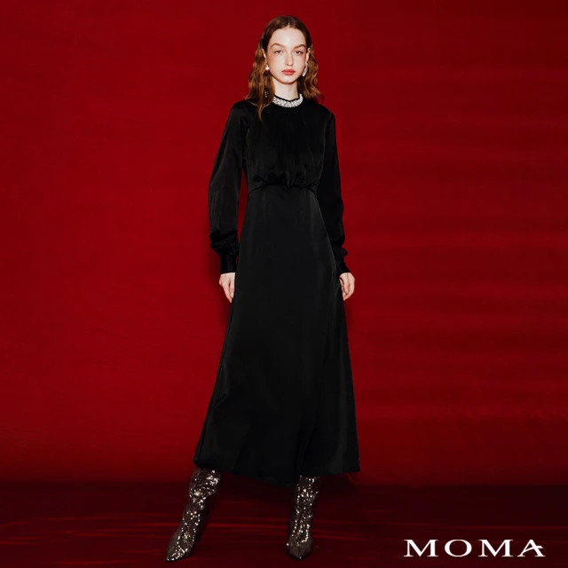 MOMA 水鑽珍珠小禮服洋裝(黑色)