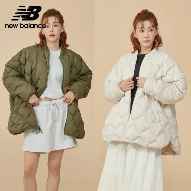 【NEW BALANCE】NB 保暖防潑水外套_女性_米白/軍綠色_WJ43503DMO_WJ43503MBM(美版 版型偏大)