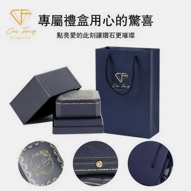【CF Diamond】戒指 莫桑鑽《微鑲六爪》(1克拉 七夕情人節  女戒 鑽戒  生日禮物 求婚)