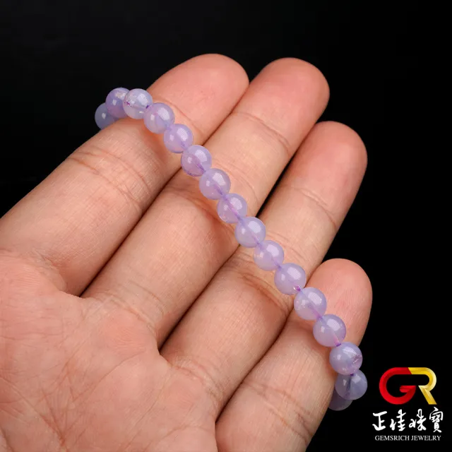 【正佳珠寶】紫玉晶 高品紫玉晶 5.8-6.3mm 紫玉晶手珠｜日本彈力繩