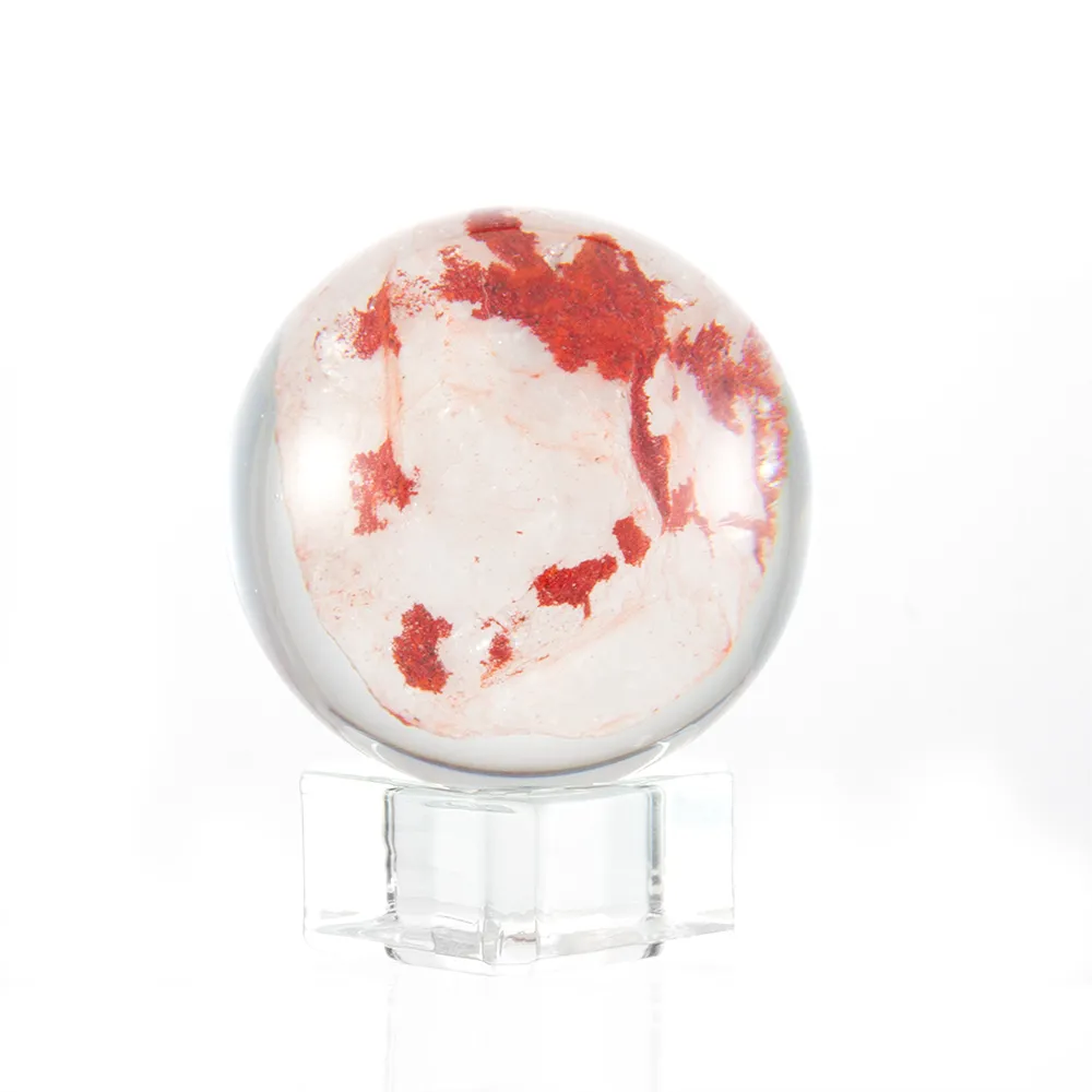 【Woogie武吉珠寶】硃砂原礦冰球擺件(原礦60mm)