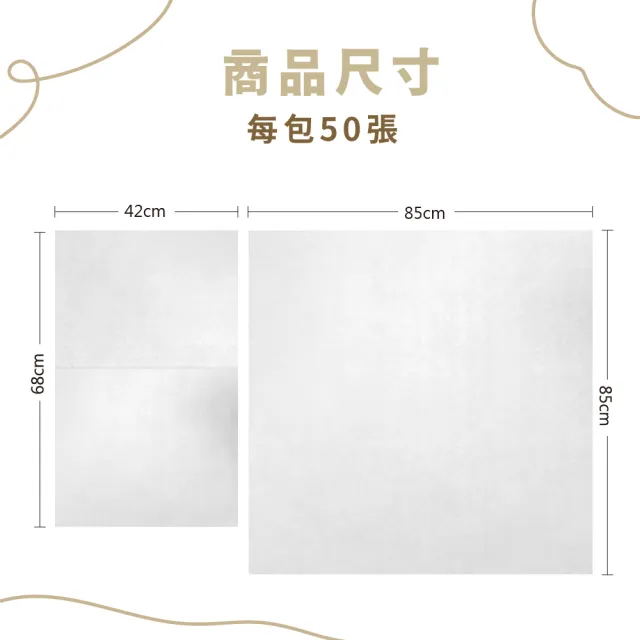 【CLEAN 克林】防水淋膜包裝紙 42x68cm 50張/包(防潮紙 防潑水紙 防沾黏紙 隔襯 包材內襯 禮物包裝紙)