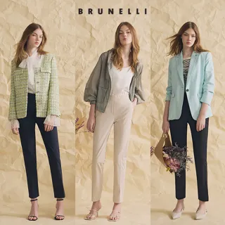 BRUNELLI 鬆緊修身彈力名媛褲3件(U)