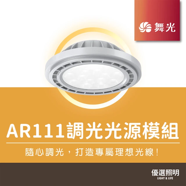 DanceLight 舞光 LED AR111 調光光源模組-質感銀(14W｜黃光/自然光白光)