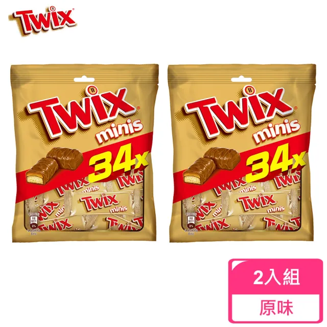 【Twix 特趣】迷你焦糖夾心巧克力 樂享包 340g*二入組(零食/點心)